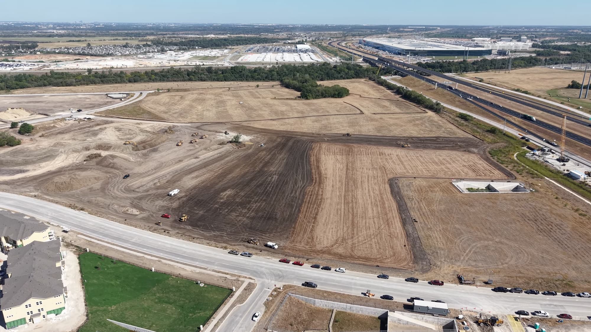 Aerial view of the Spooky Action Park campus site in Austin, Texas